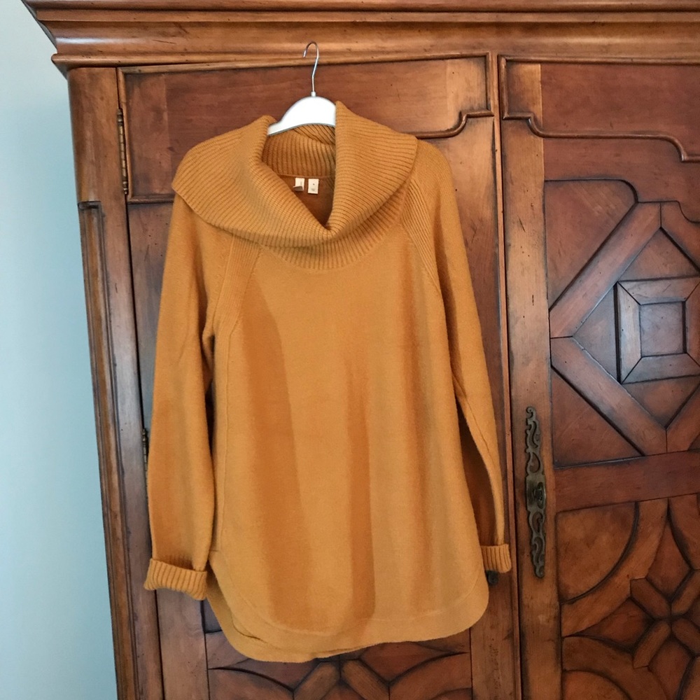 Anthropology tunic cowl neck sweater